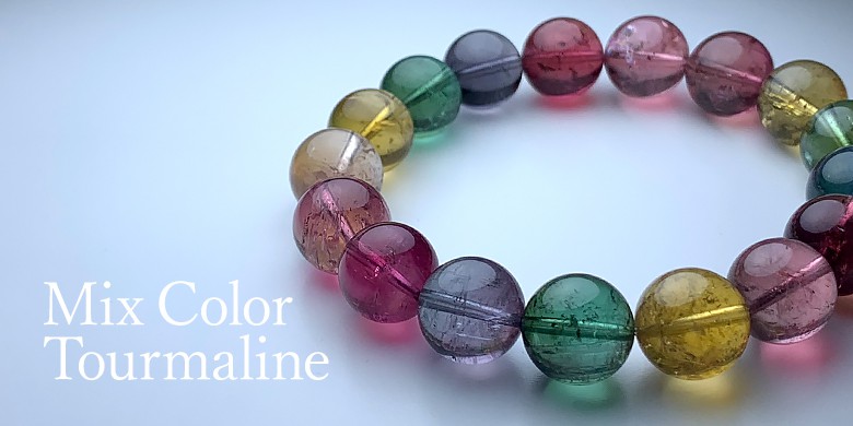 マルチカラートルマリン（ミックスカラー）ブレスレット - 埼玉県吉川
