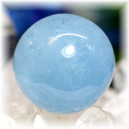 高品質・ブラジル産]アクアマリン丸玉/スフィア - 埼玉県吉川市の