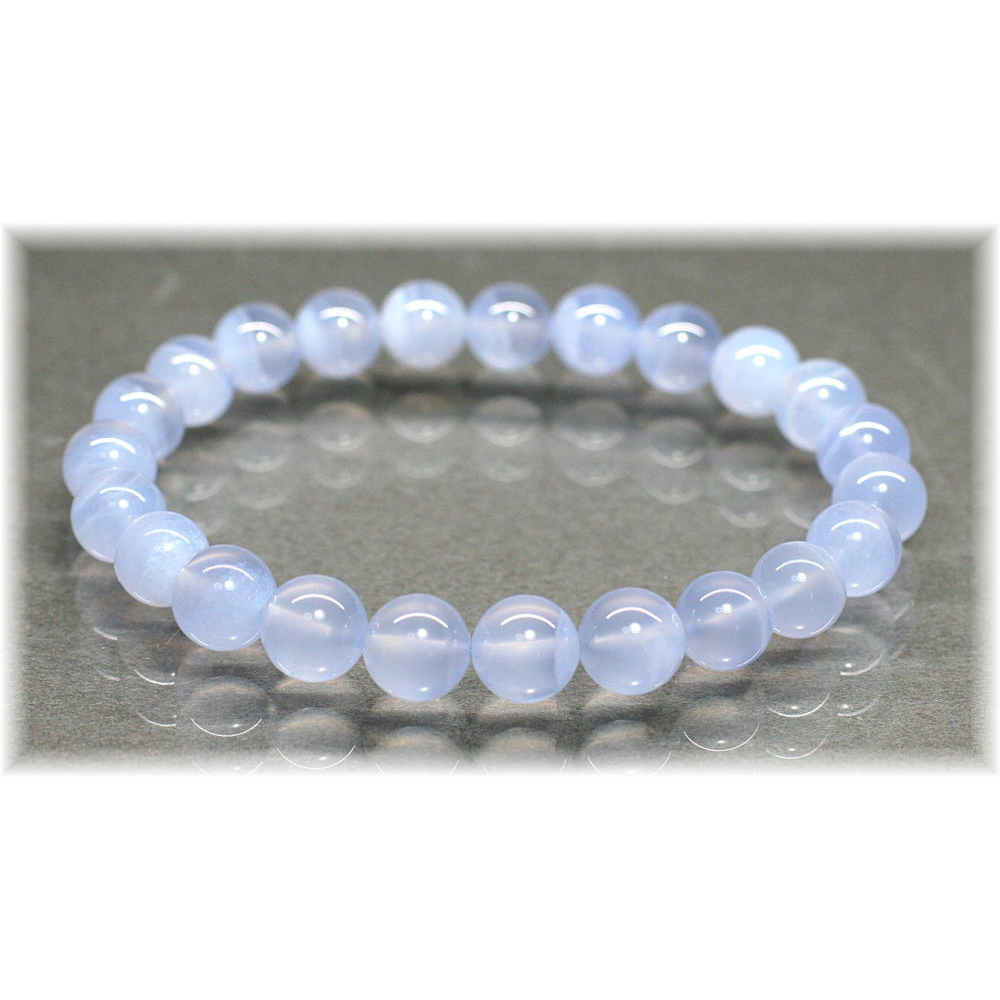 ナチュラルブルーアゲートブレスレット（約8mm玉） - 埼玉県吉川市の