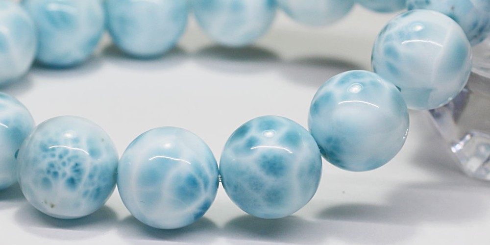高品質]ラリマーブレスレット（約13mm玉） - 埼玉県吉川市の天然石専門