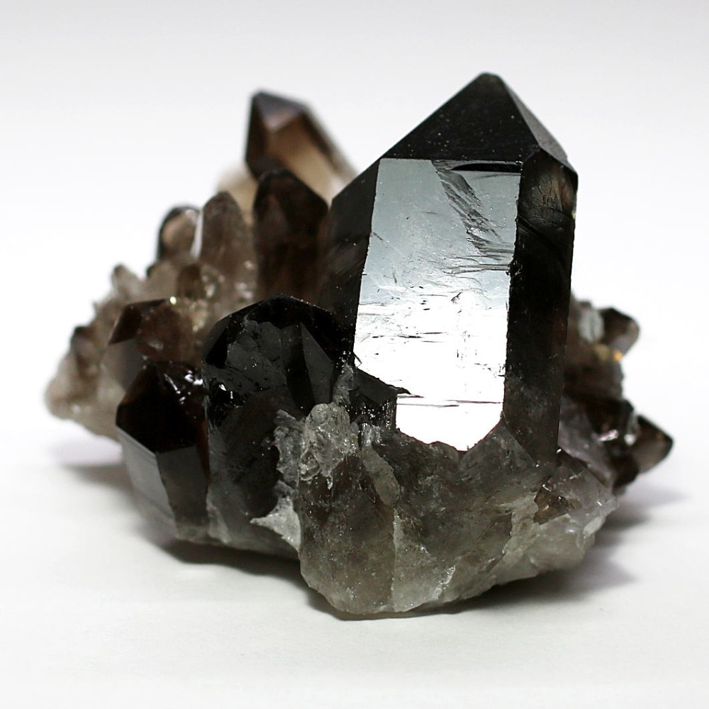 ブラジル産]ナチュラルスモーキークォーツクラスター（天然未処理原石