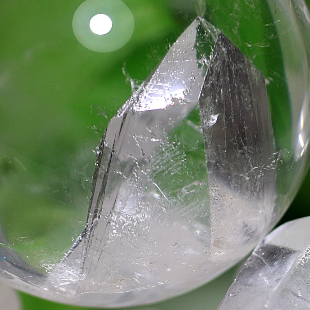 トップクォリティ]クォーツインクォーツ丸玉/貫入水晶スフィア（球体