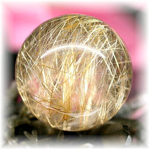 ゴールドルチルクォーツ丸玉/スフィア - 埼玉県吉川市の天然石専門店