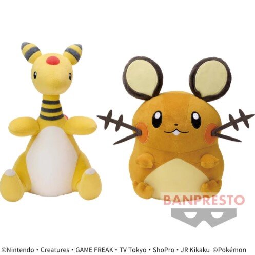ポケモン』デデンネ＆デンリュウが“でっかい”ぬいぐるみに！抱き締め