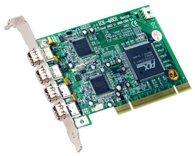 4 port IEEE 1394a FireWire PCI Card - Ti TSB43AB22A | IOI-4601-22