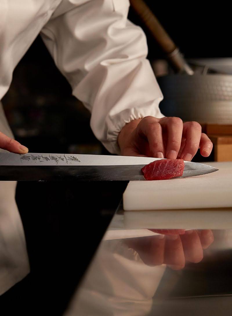 堺一文字光秀 白鋼 舟行包丁150mm