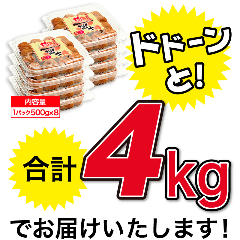 梅干しの一冨士】お徳用セット 4kg（500g×8）