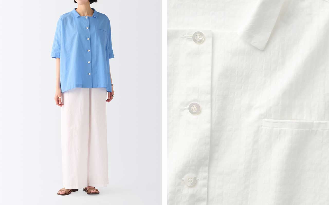 ☆H& by POOL Wide Shirt Blue｜これまでに販売した商品｜IDEE SHOP Online
