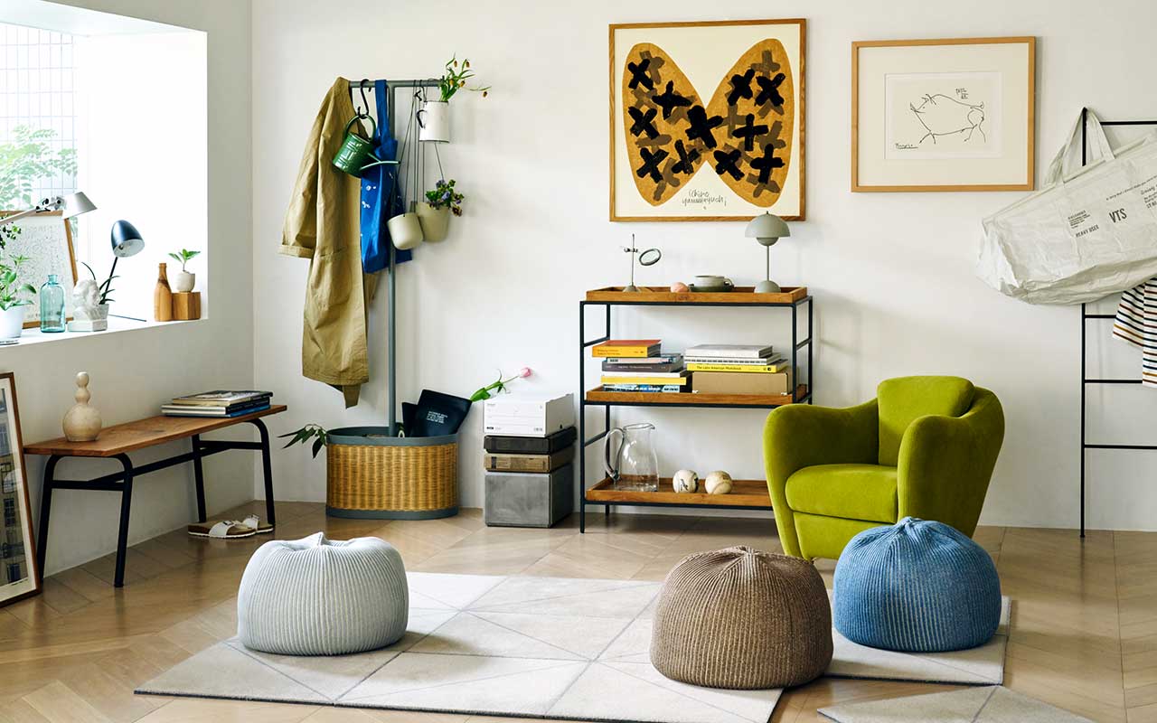 IDEE PUUF NEST Black ビーズクッション PUUF NEST Black｜1人掛け