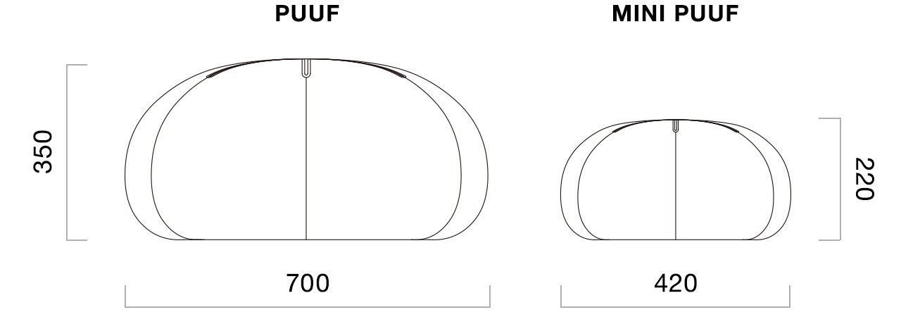MINI PUUF MELANGE Sepia brown｜1人掛け｜IDEE SHOP Online