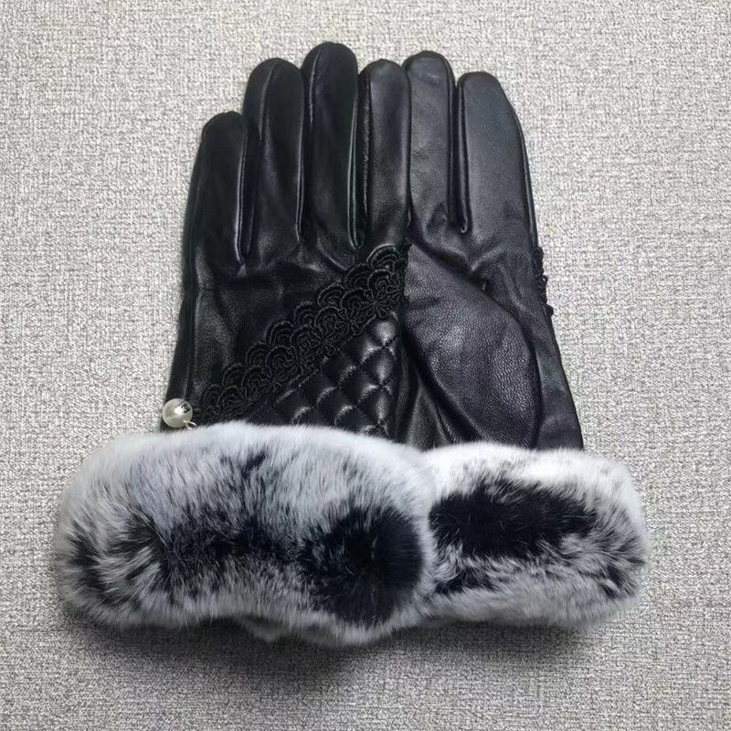 シャネル レザー手袋 レディース ファー Chanel 革てぶくろ グローブ