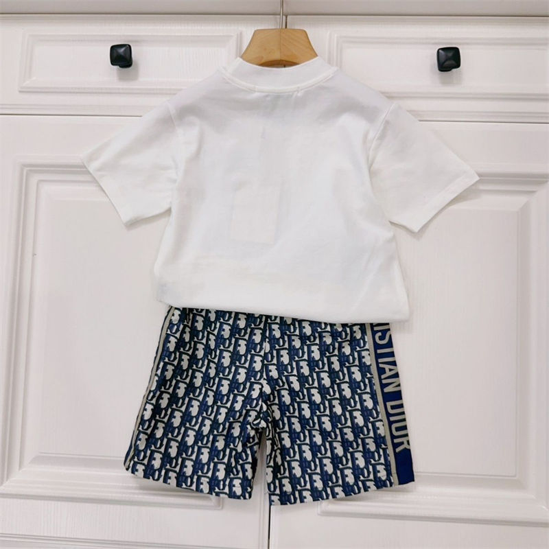 Dior ディオールブランドボーイズ 男の子 半袖Tシャツ ショートパンツ