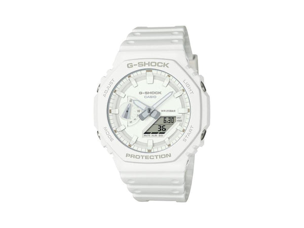G-SHOCK Casio Classic Quartz Watch, White, 48.5 × 45.4mm, GA-2100
