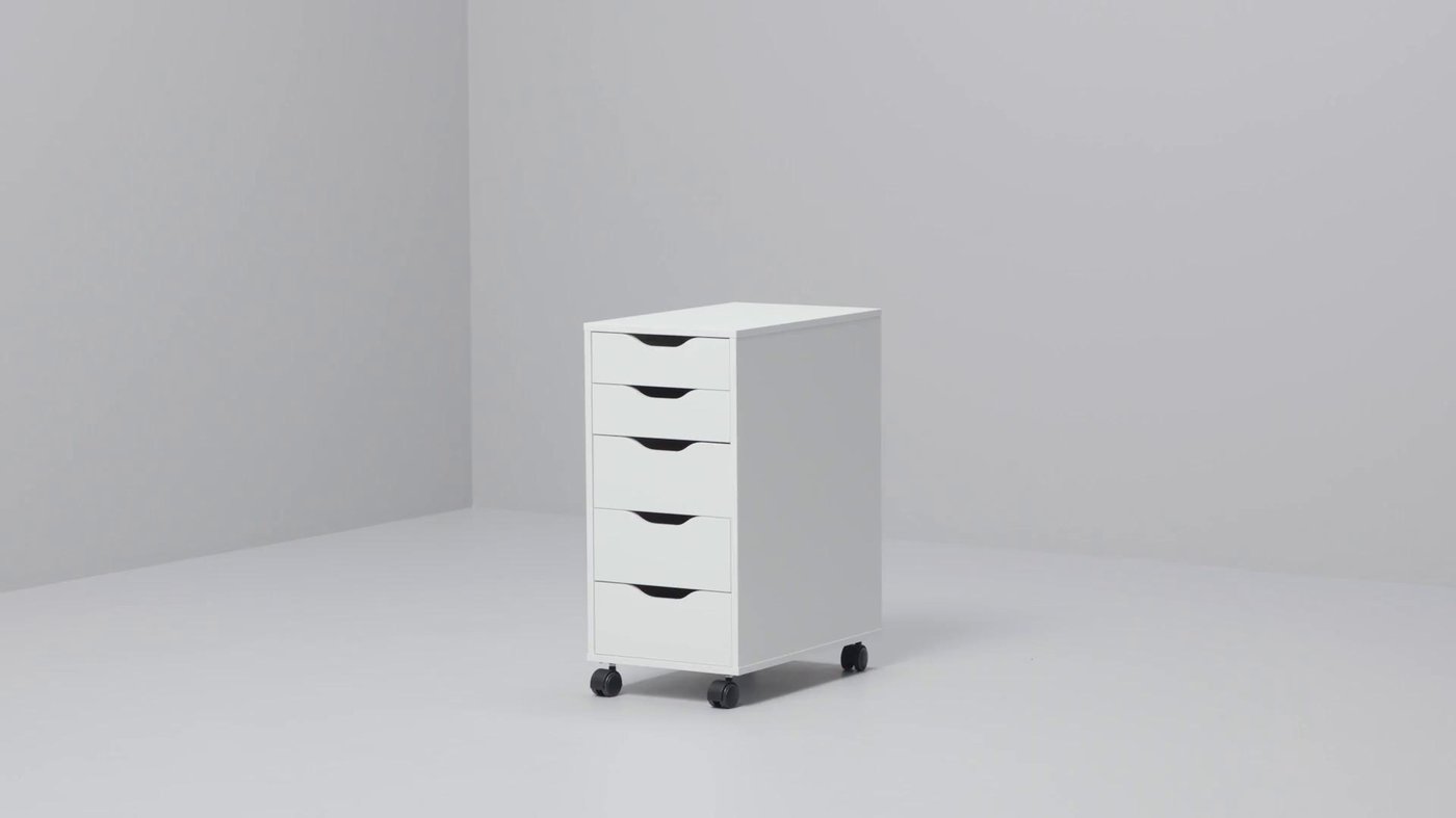 ALEX アレクス 引き出しユニット, ホワイトステイン/オーク調, 36x70