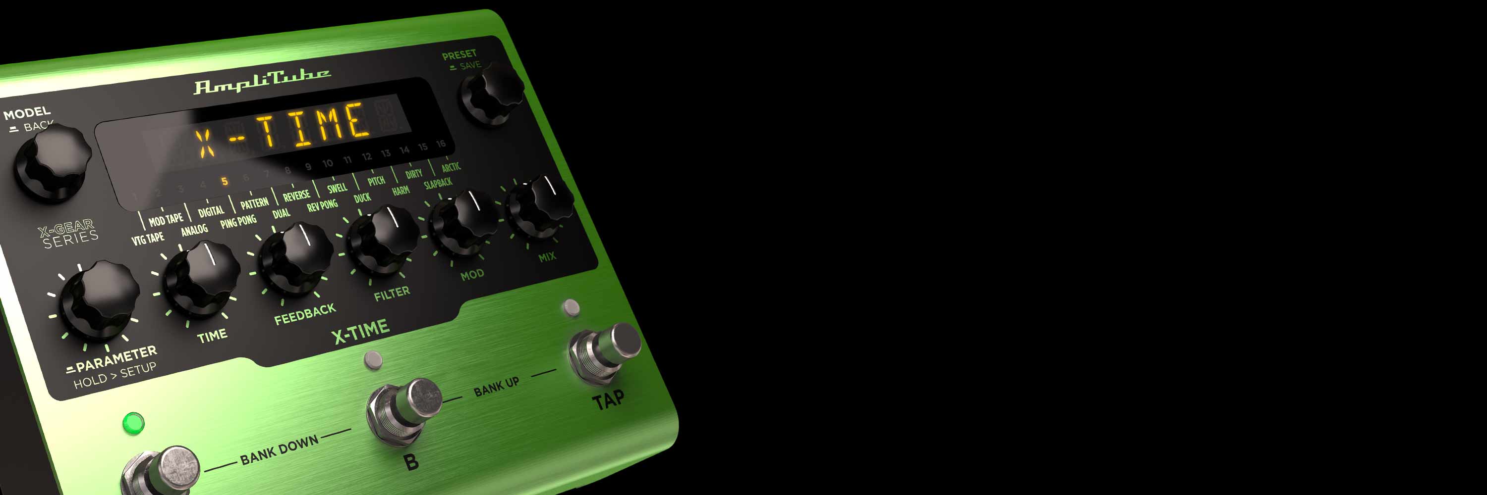 AmpliTube X-GEAR X-TIME delay pedal