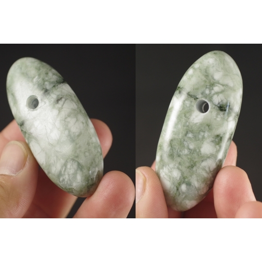 糸魚川産圧砕翡翠大珠 47g 天然石販売 名取貴石 天然石・国産原石の