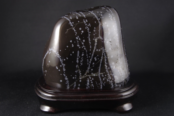 十勝石玲瓏石（レインボーオブシディアン）原石529g 天然石販売