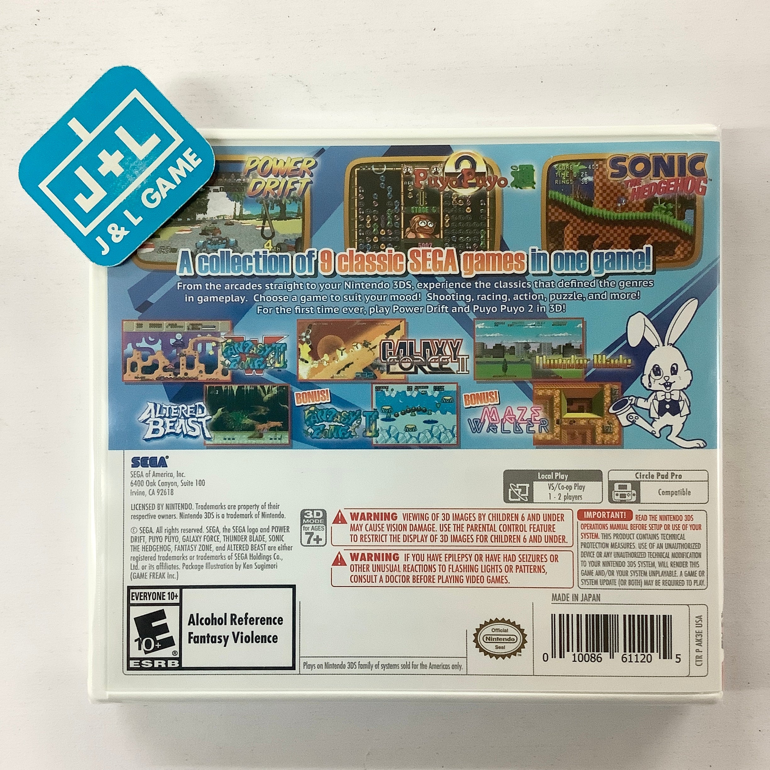 Sega 3D Classics Collection - Nintendo 3DS | J&L Game