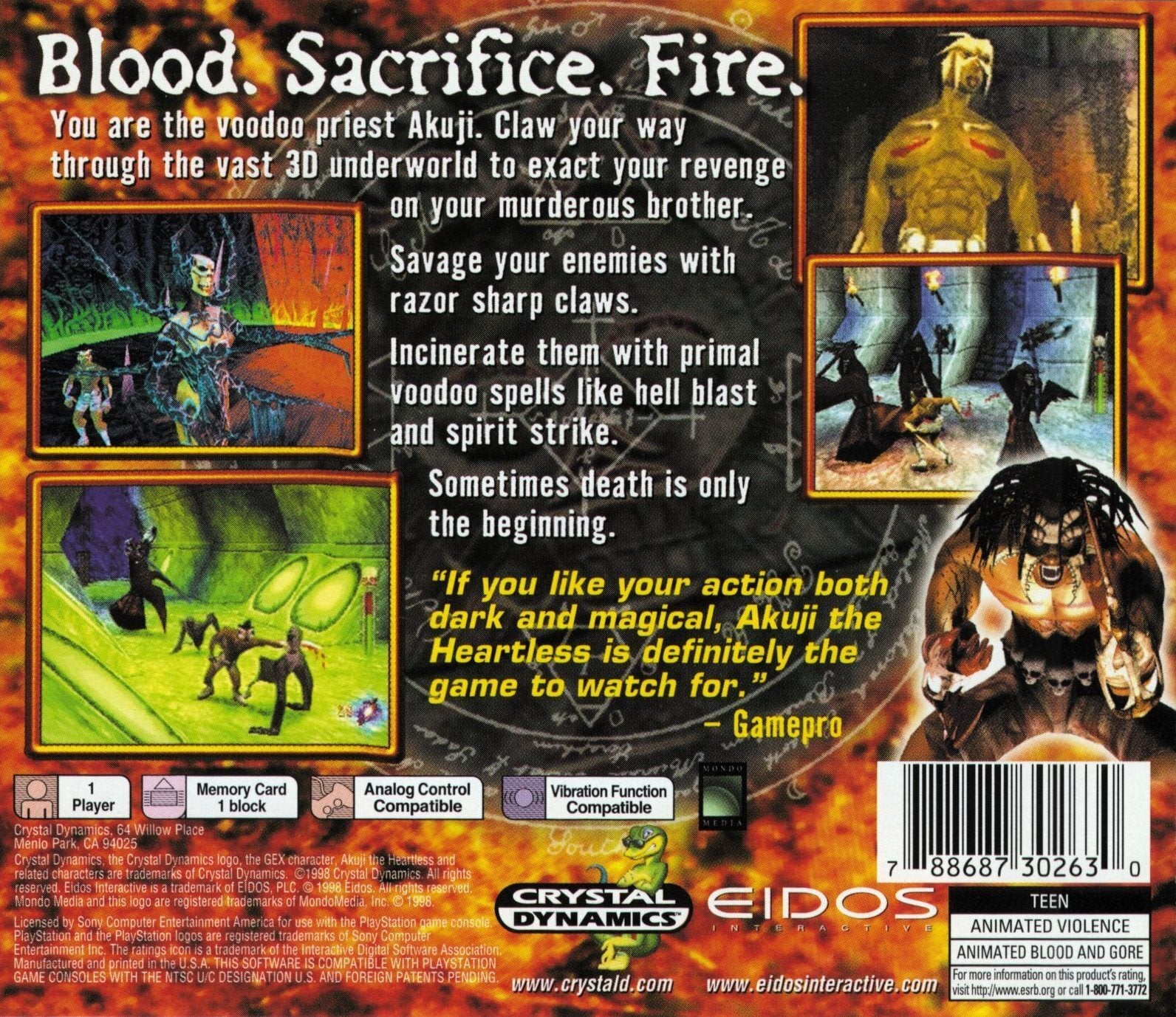 Akuji The Heartless - (PS1) PlayStation 1 [Pre-Owned] | J&L Game