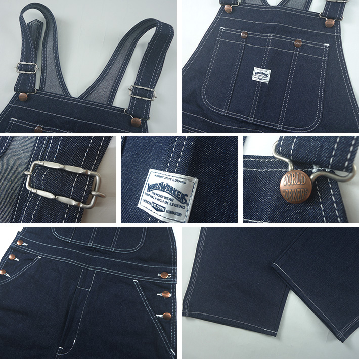 WORLD WORKERS ワールドワーカーズ オーバーオール ブルーデニム