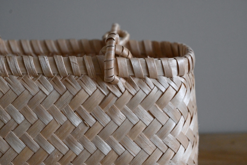 イタヤ細工の少し背の低いかごバッグ - ウェブショップ - jokogumo