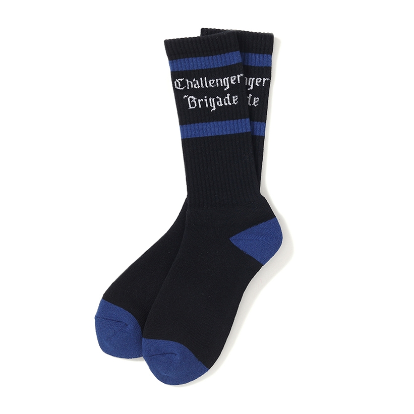 CHALLENGER/CLASSIC LOGO SOCKS（BLACK）［クラシックロゴソックス-25