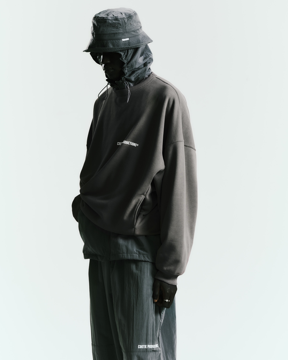 COOTIE PRODUCTIONS/Dry Tech Oversized Sweat Crew（Gray）［ドライ