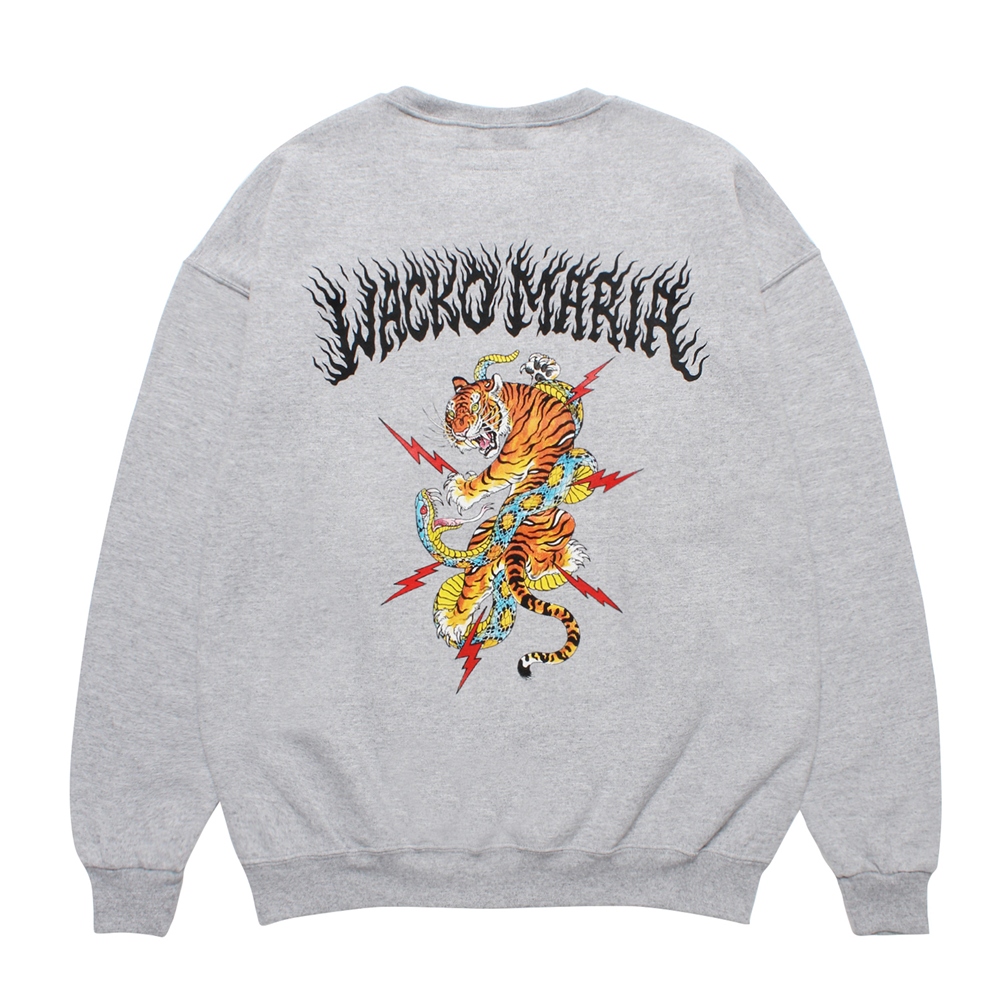 WACKO MARIA/TIM LEHI / SWEAT SHIRT（GRAY）［クルーネックスウェット