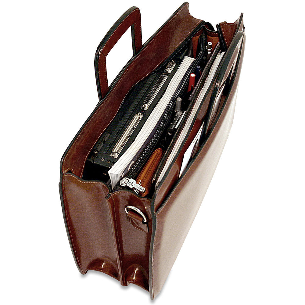 Leather Briefcase Top Zip - Elements #4202 | Jack Georges