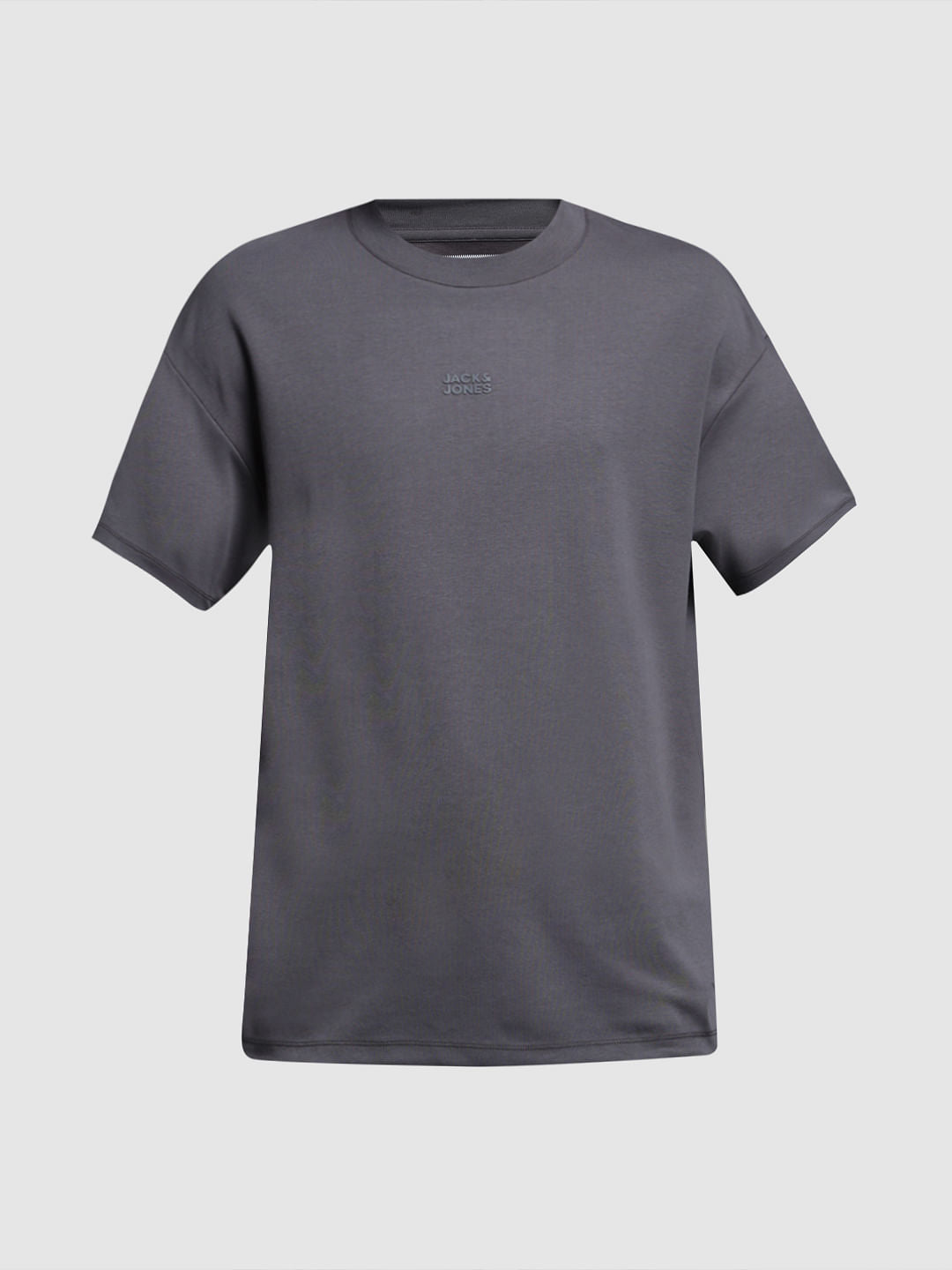 Buy Knitted Crew Neck T-shirt - Grey for Mens Online at Jack&Jones