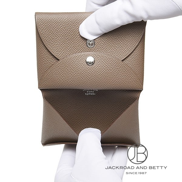 カルヴィ デュオ カードケース エトゥープ ベージュ[] Calvi Duo Card