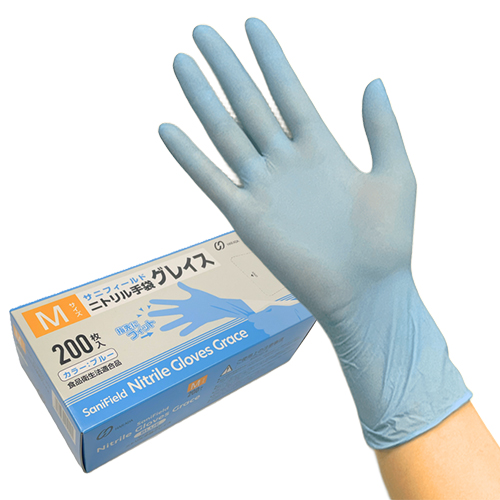 原田産業] サニフィールドニトリル手袋グレイス （1パック200枚入