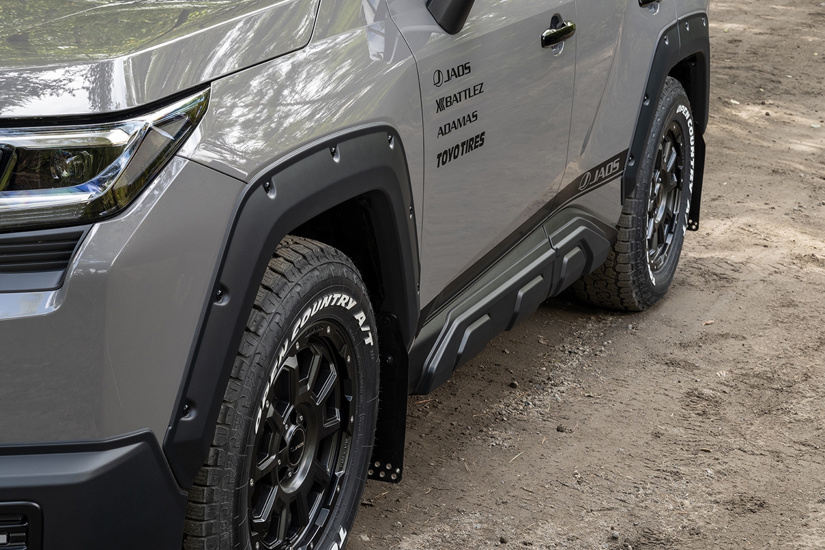 JAOS フェンダーガーニッシュ type-X 塗装品 マットブラック RAV4 60系