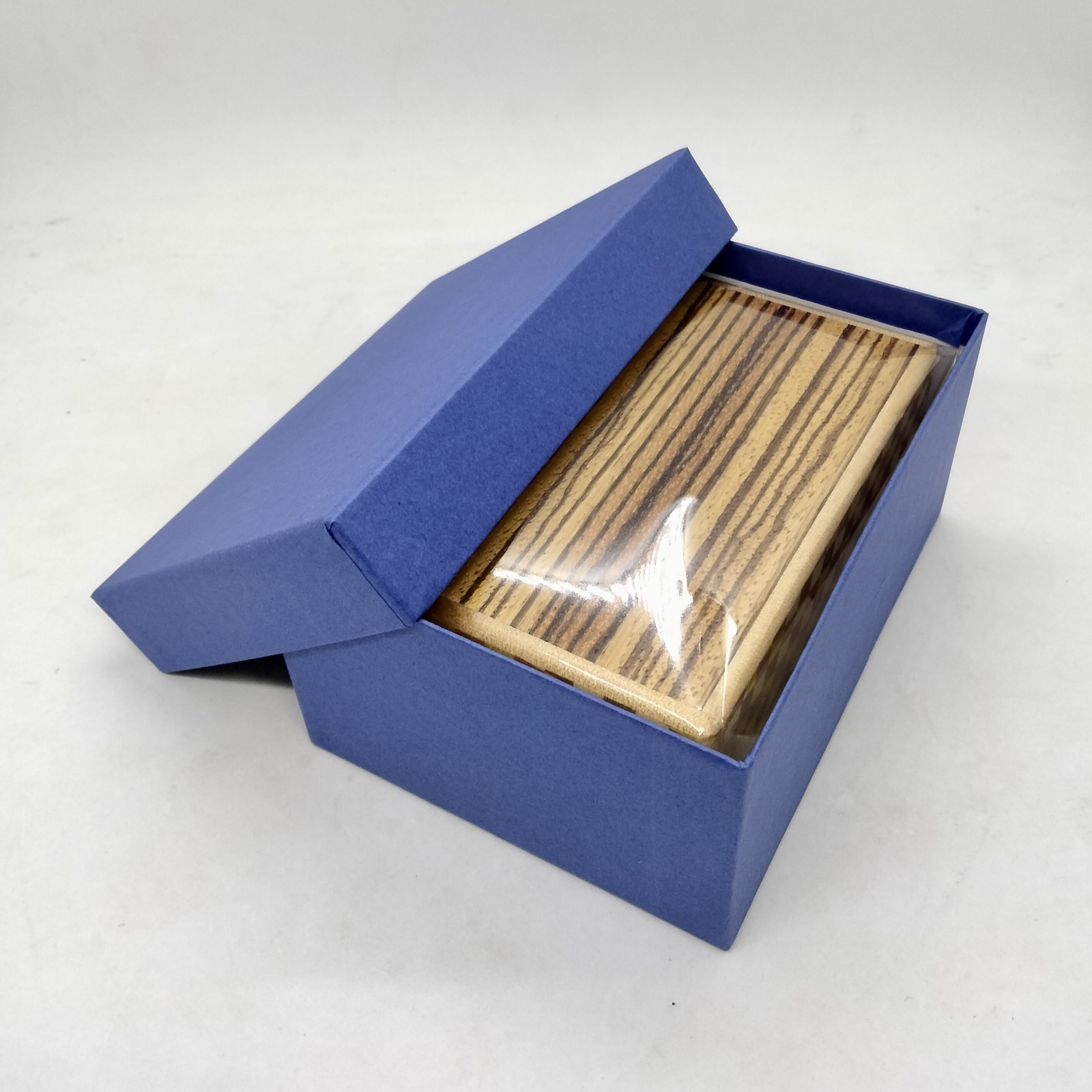 27 steps Zebra wood/Ichimatsu 4 sun Japanese puzzle box Himitsu