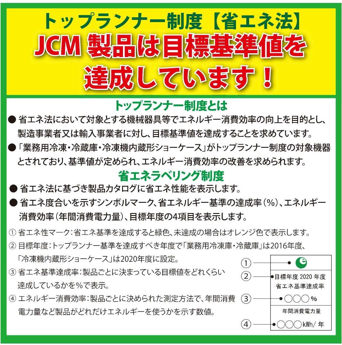 JCMオフィシャルショップ / 卓上型冷蔵ショーケース【JCMS-96】☆在庫