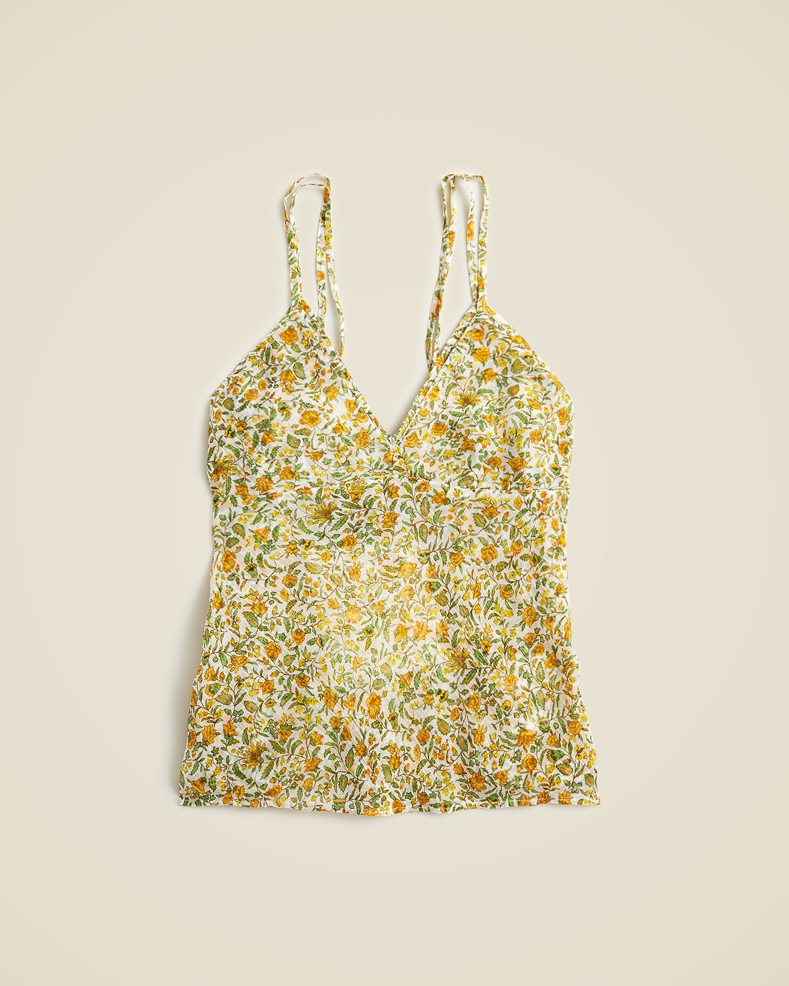 Crinkle Chiffon Camisole Top In Floral Vines For Women | J.Crew