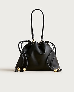 Drawstring Pouch Bag In Leather For Women | J.Crew