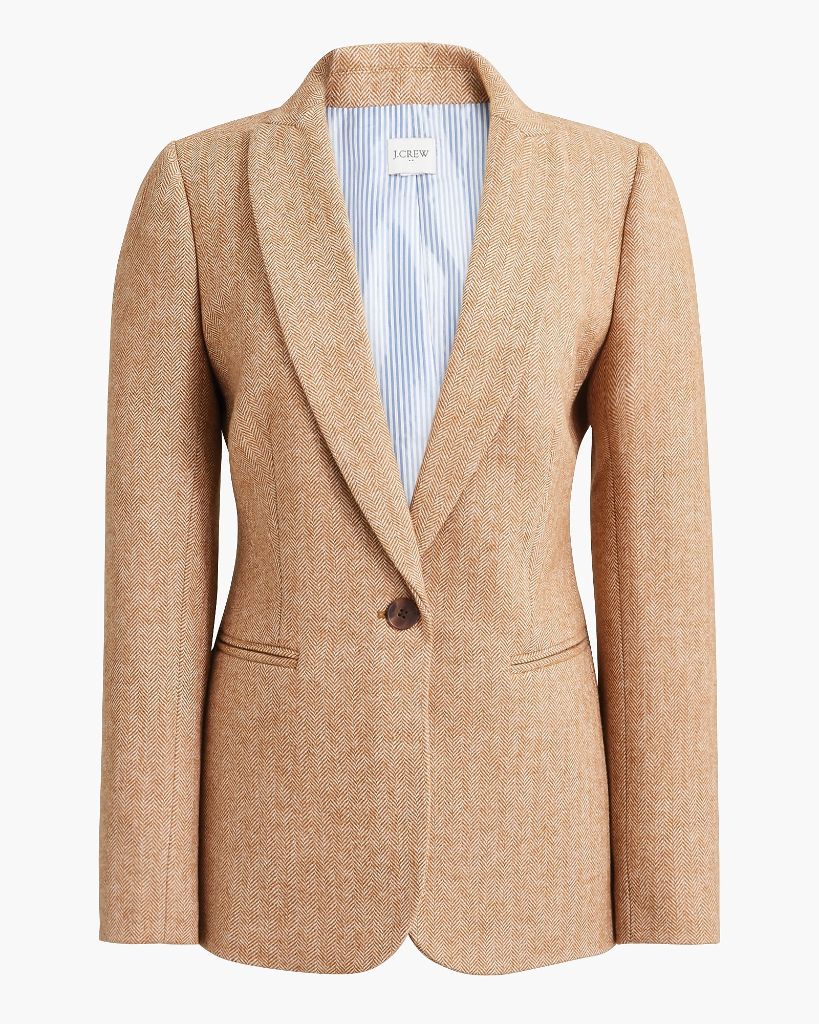 Herringbone Wool-blend Holland Blazer For Women | Factory