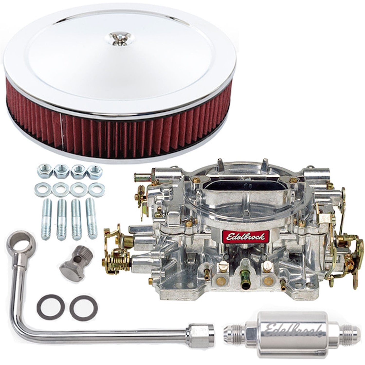 Edelbrock 1405 Performer Carburetor Kit 600 CFM Manual Choke Satin