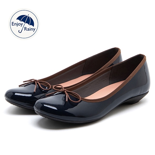 晴雨兼用】【急な雨にも安心】レインモールドソールバレエシューズ