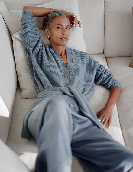 Women's Cropped Cashmere Cocoon Ivory | Jenni Kayne