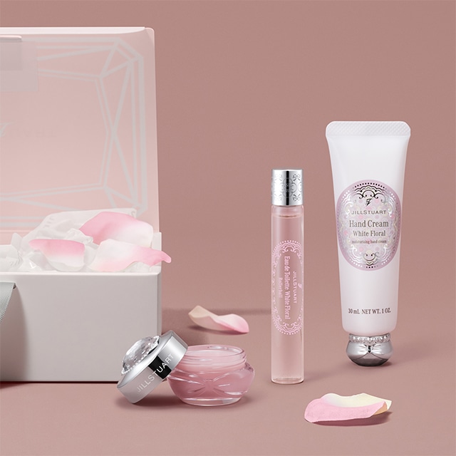 ホワイトフローラルセット〈ハンドクリーム/リップマスク/ローラー