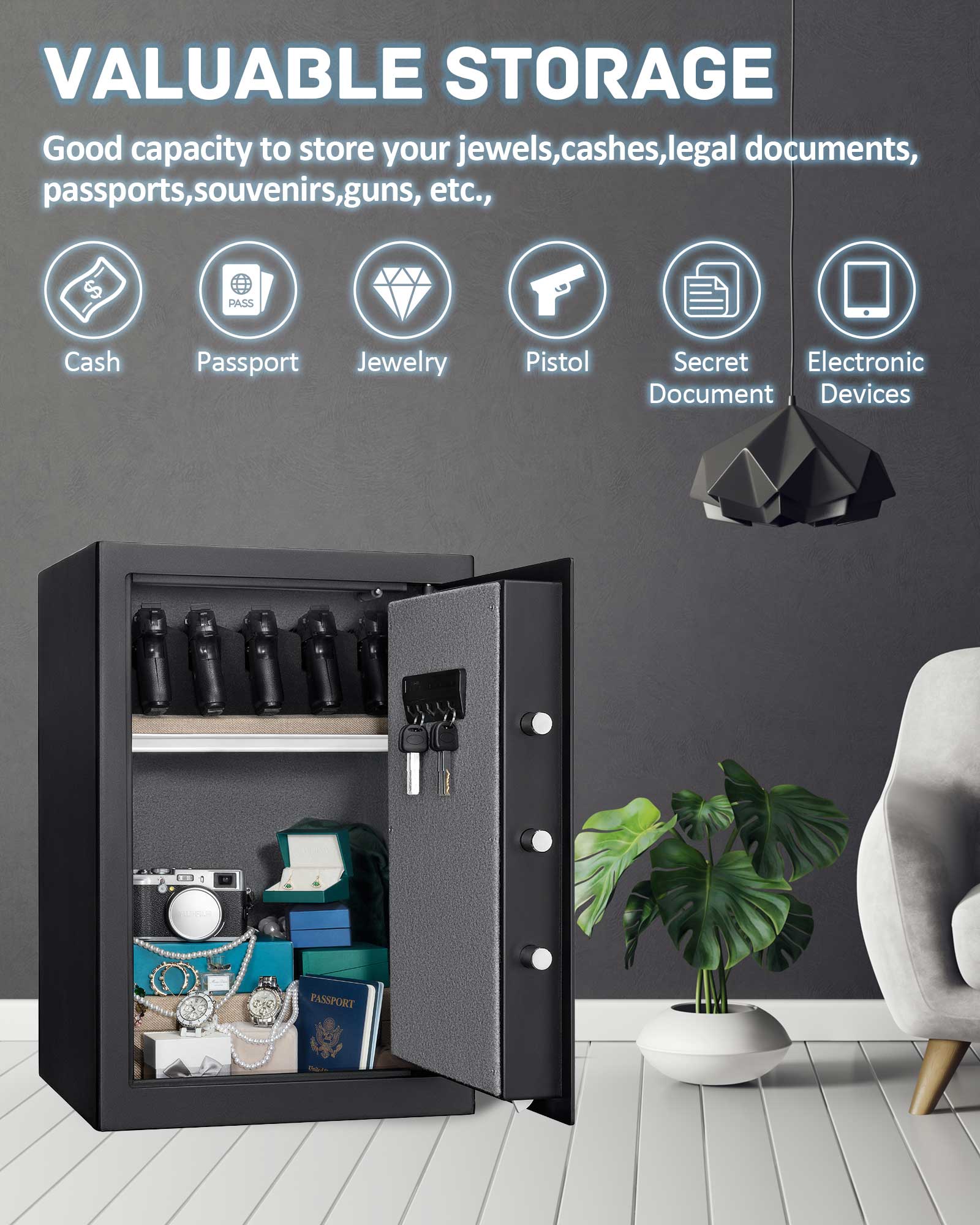 JINXNOBI 56JC 2.63 CF Biometric Safe Box-Products-Ningbo Artemis