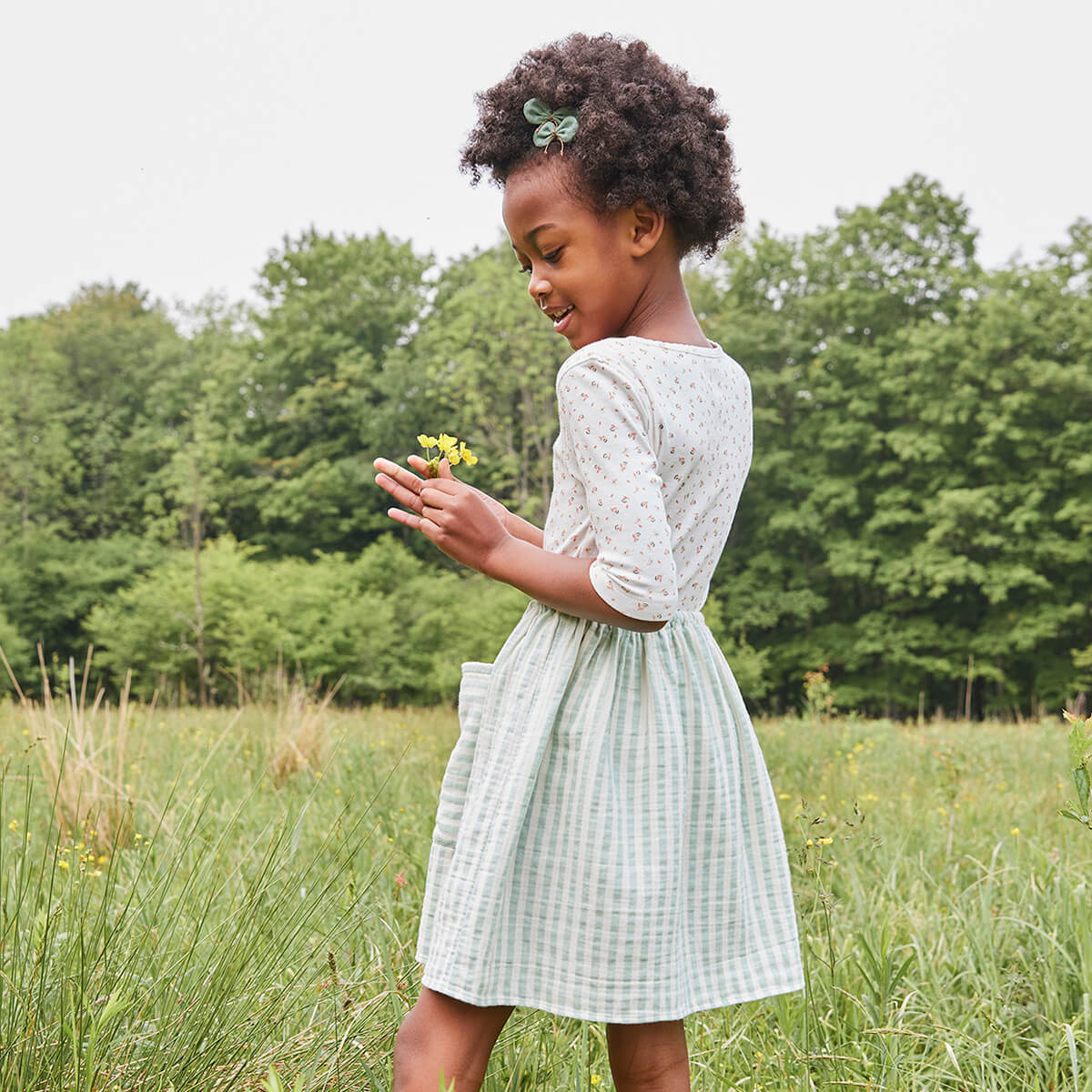 Field Tee in Fleur Print Sorbet by Soor Ploom – Junior Edition