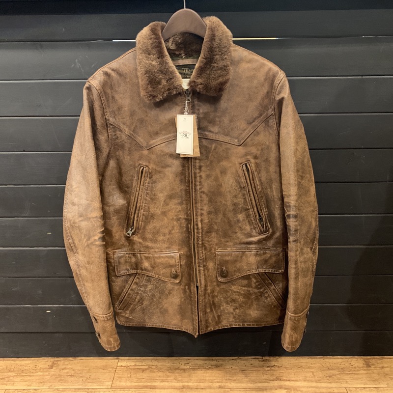 RRL（ダブルアールエル）のシアリングカラー レザーカーコート