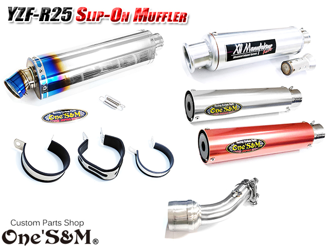 NEW YZF-R25 MT25 MT03用 ワンズ管 スリップオンマフラーセット 純正