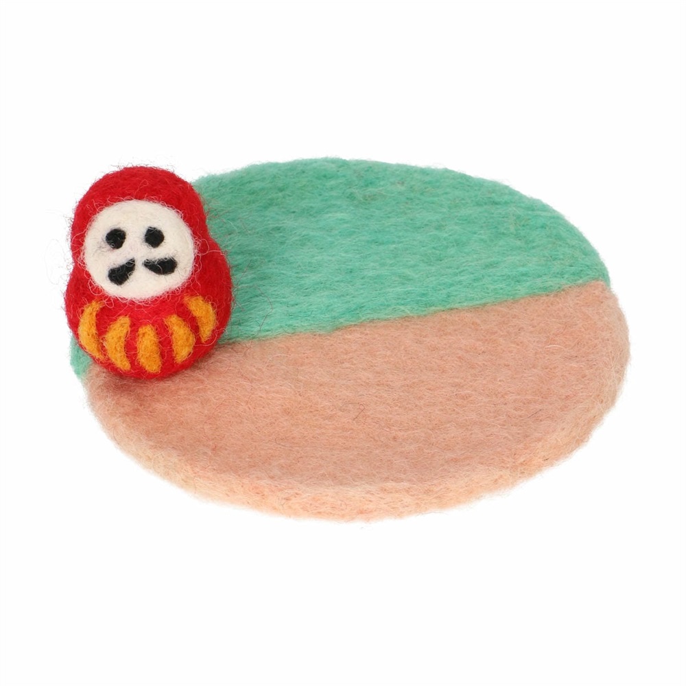 ネパールから届いたエシカルなフェルトこもの フェルトコースター