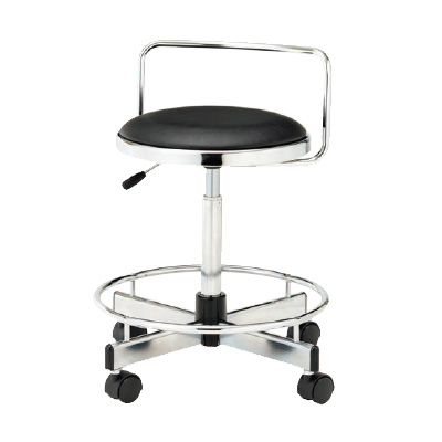 TD-34LN-Z-BK ノーリツイス 作業用チェア レザー張り 座面370Φ