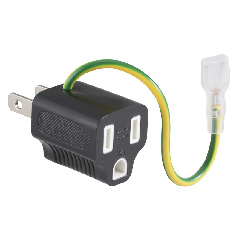 接地アダプター アース端子カバー付き [品番]00-2251｜株式会社オーム電機