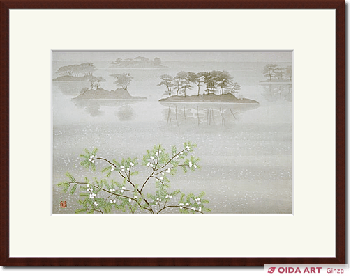 小野竹喬 奥の細道句抄絵より 象潟や雨に西施がねぶの花 | 絵画など